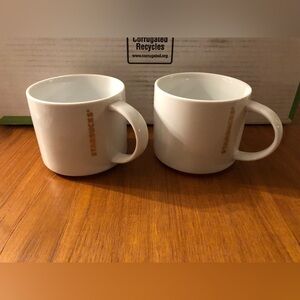 Starbucks White Ceramic Mugs